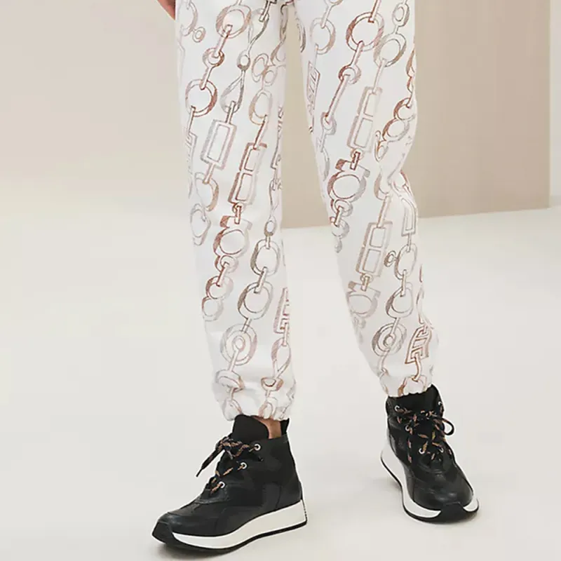 HERMES Sports Pants Men White-5