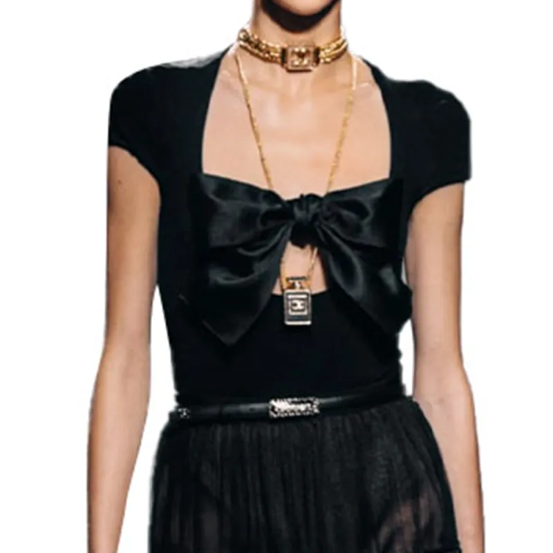 CHANEL Bodysuits Women's Black-3