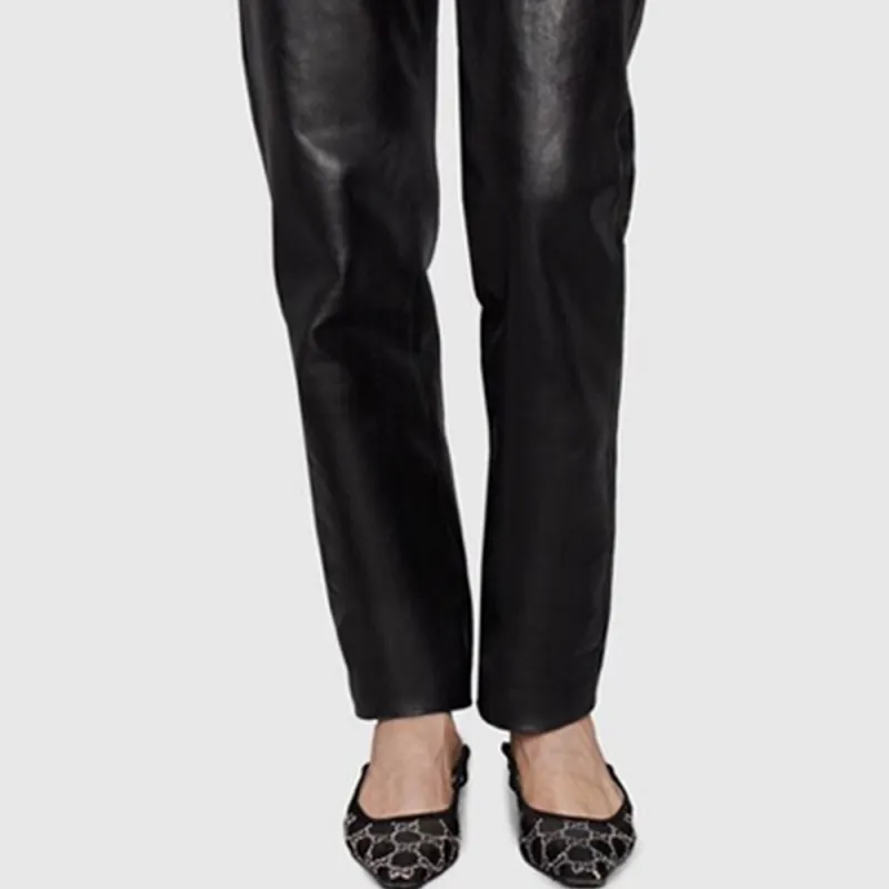 GUCCI High waisted Straight leg Trousers-6