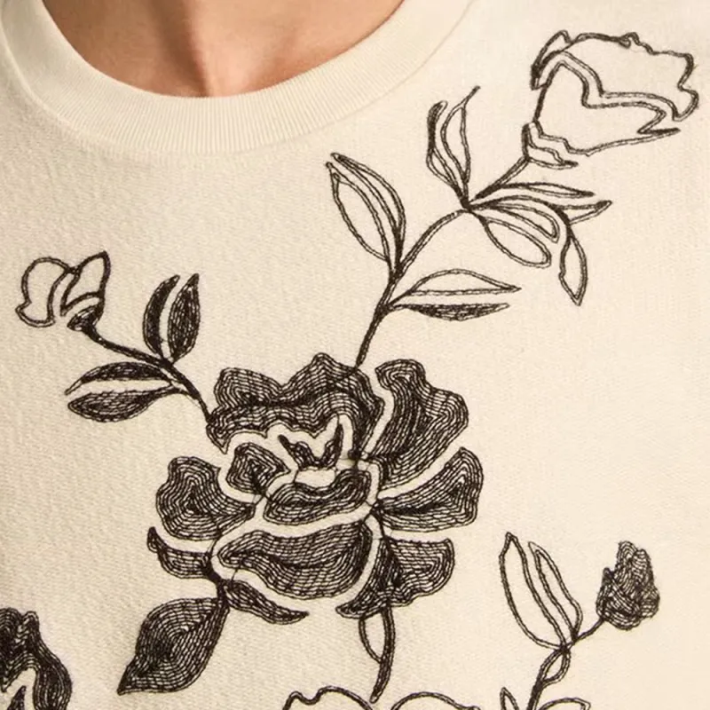 Golden Goose FW23 Cotton Sweatshirt With Embroidery Sweatshirt Men's Ecru-2