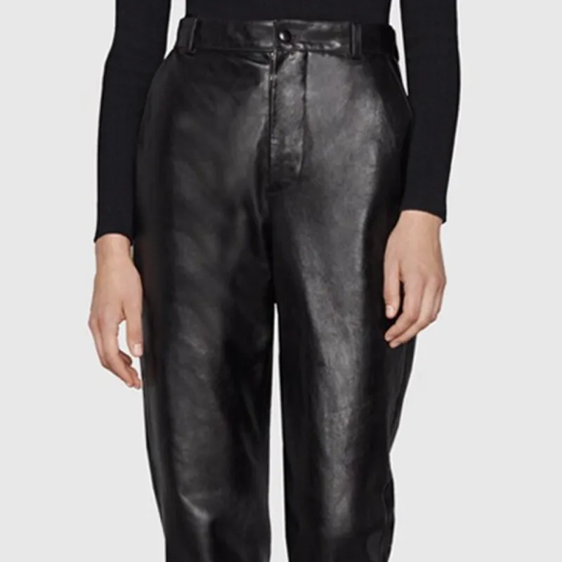 GUCCI High waisted Straight leg Trousers-5