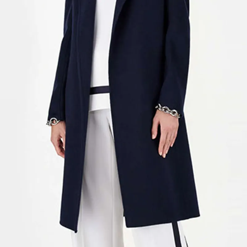 MaxMara Velvet Jackets Women's Navy Blue-5