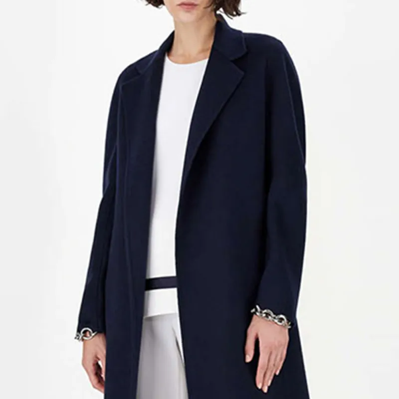 MaxMara Velvet Jackets Women's Navy Blue-4