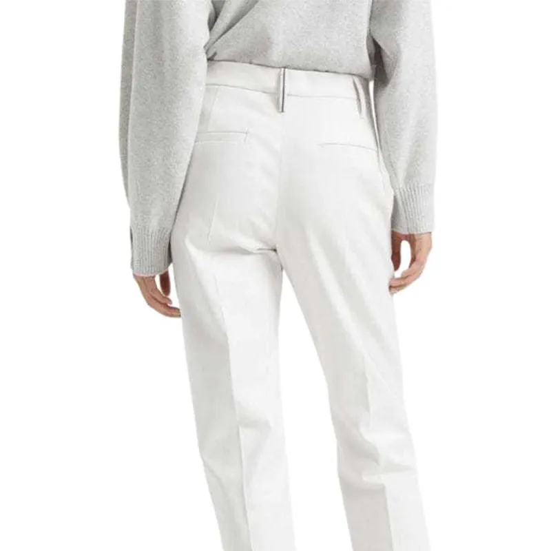 Brunello Cucinelli Monili Embellished Straight Leg Trousers-5