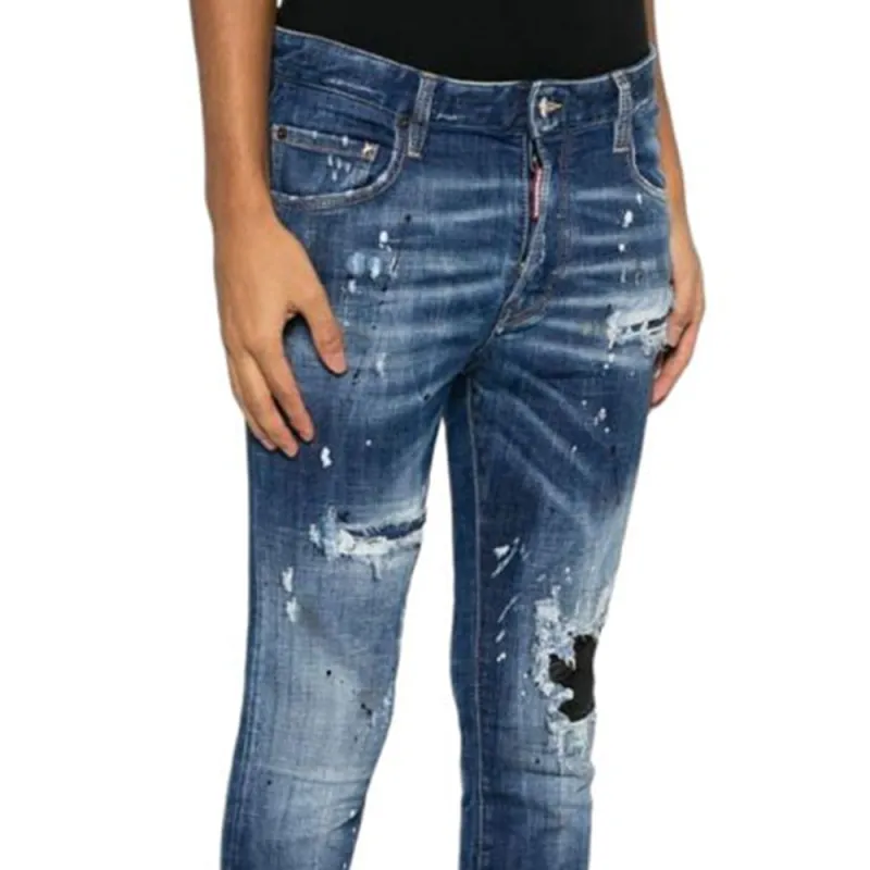 DSQUARED2 Distressed Low rise Skinny Jeans-5