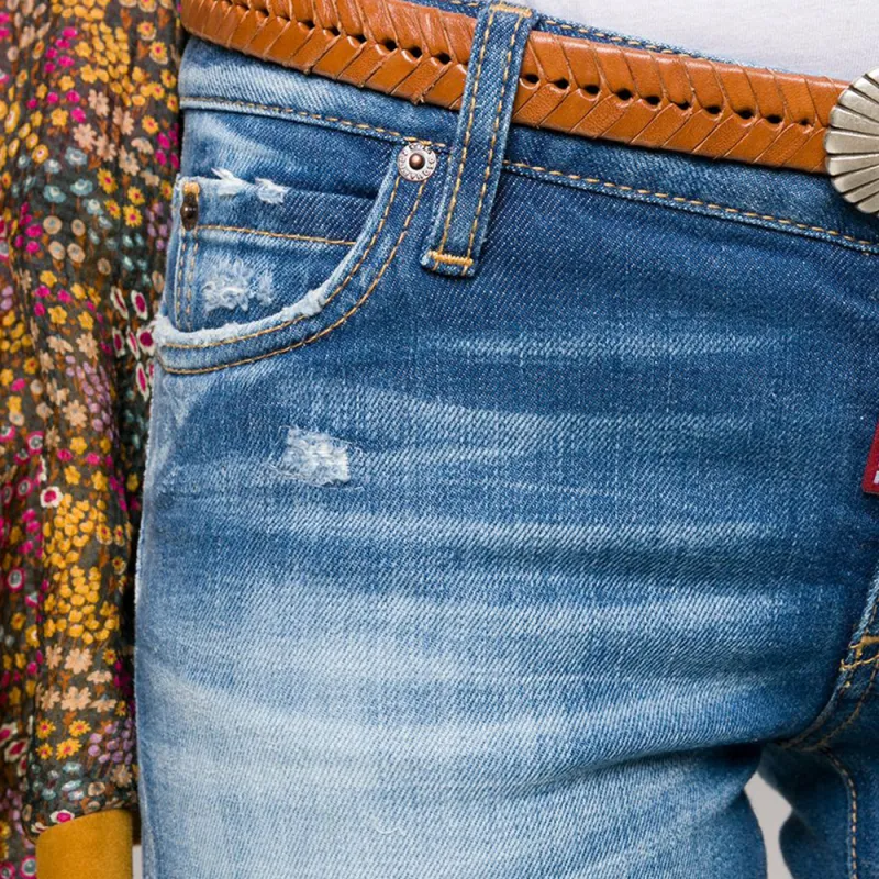 DSQUARED 2 Mid Rise Distressed Skinny Jeans-4