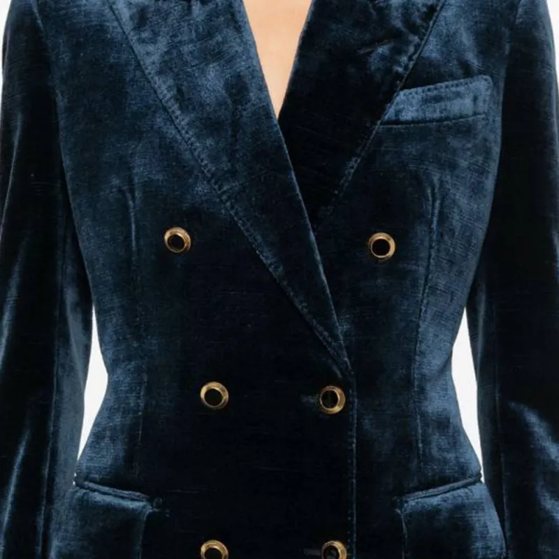 TOM FORD Velvet Double breasted Blazer-4