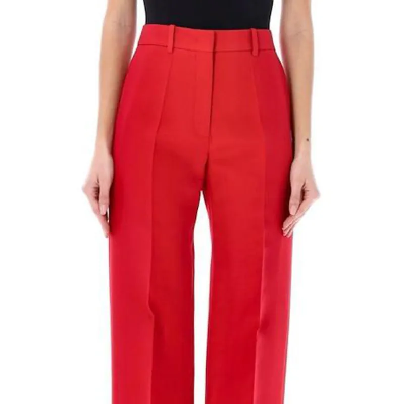 Valentino Crepe Couture High Waist Trousers-5