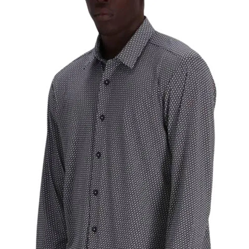HUGO BOSS Slim Fit Monogram Print Shirt-1