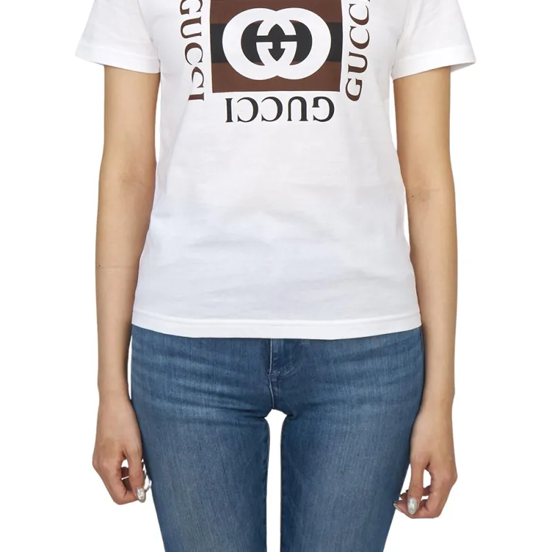 GUCCI Logo Printed Crewneck T-Shirt-6
