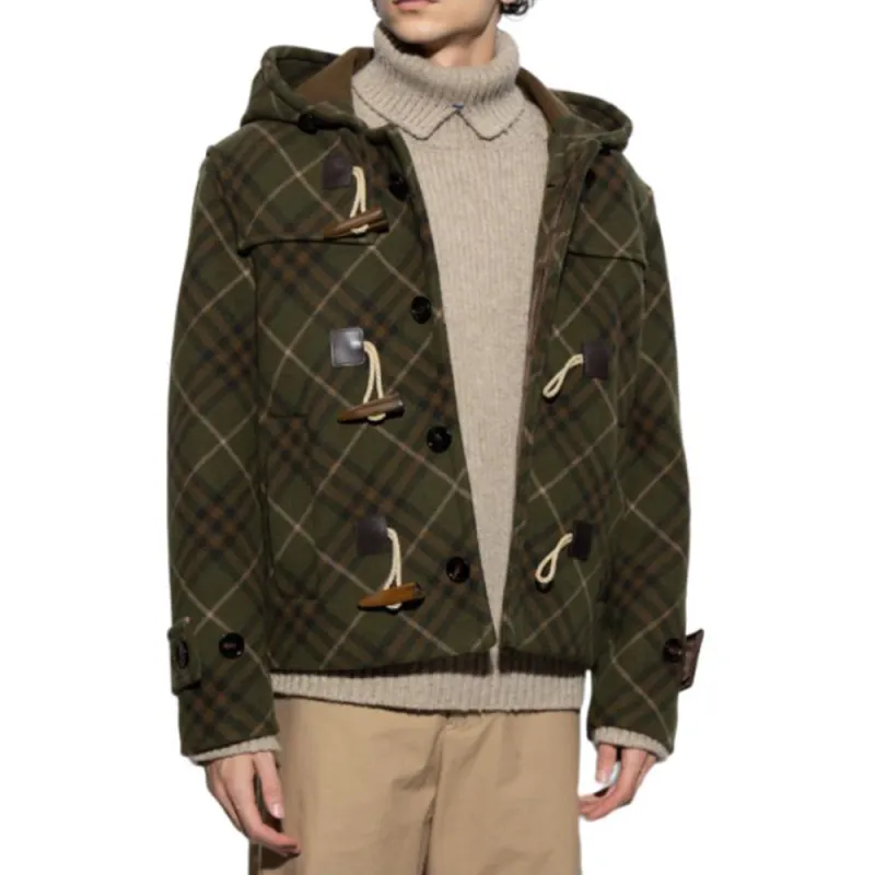 Burberry Checkered Hooded Jacket-3