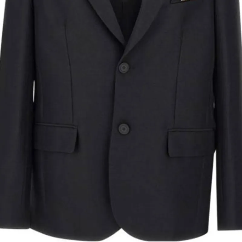 VERSACE JEANS COUTURE Logo appliqué Blazer-4