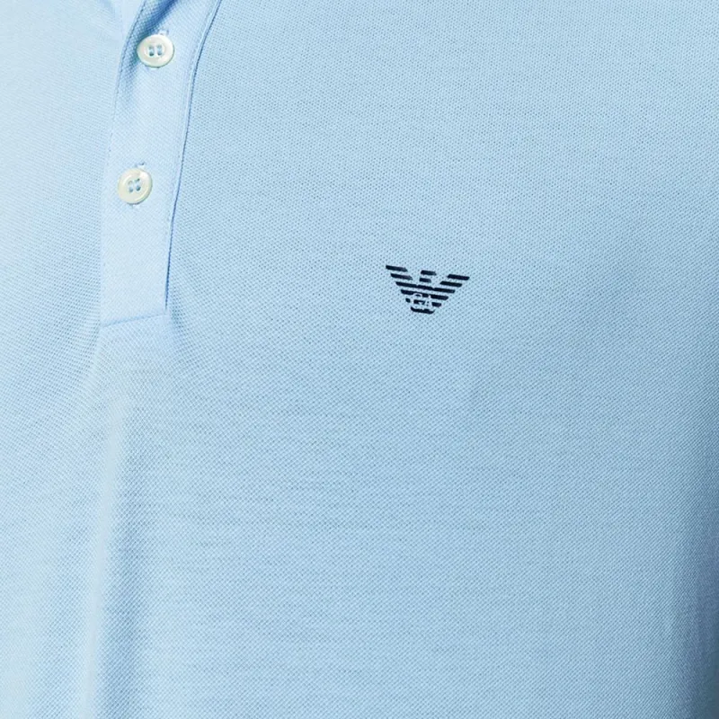 EMPORIO ARMANI Polo Shirts Men Light Blue-4