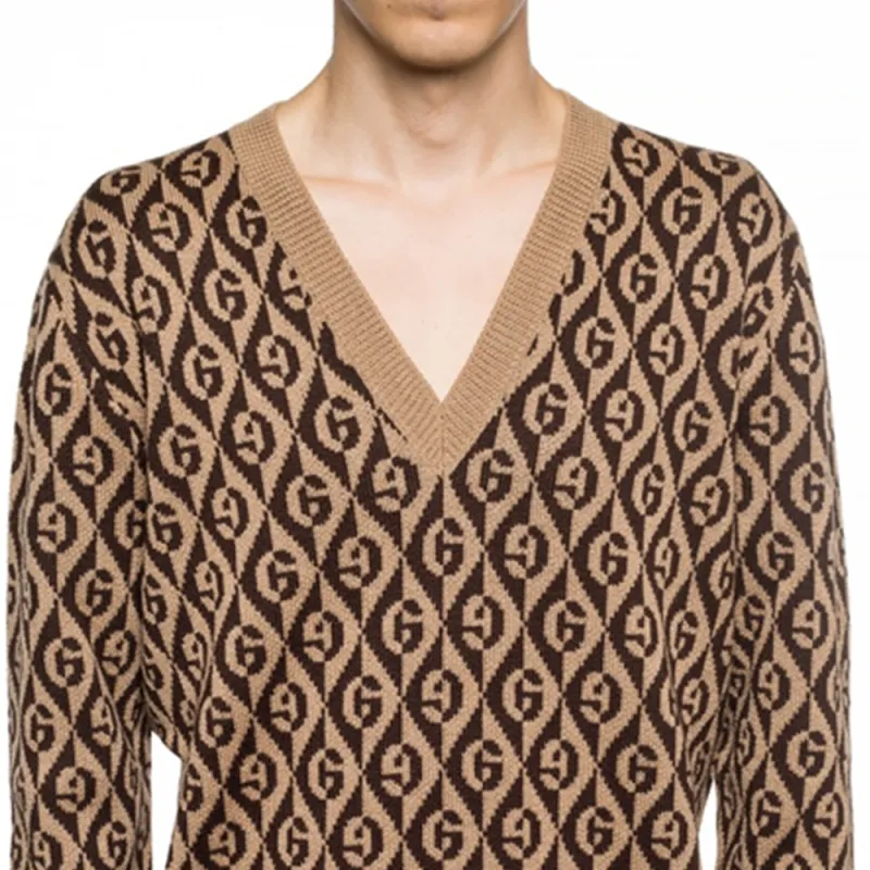 GUCCI Sweaters Men Brown-5