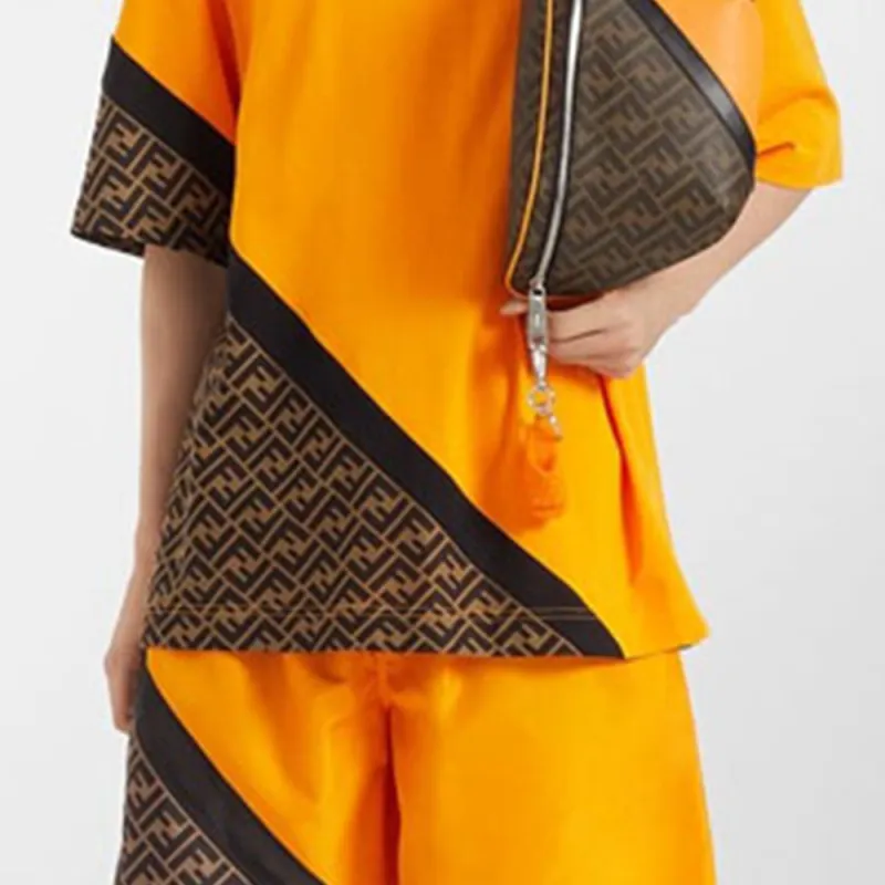FENDI T Shirts Men Orange-5