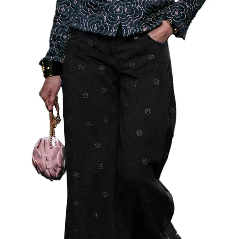 CHANEL Jeans Women's Black-6