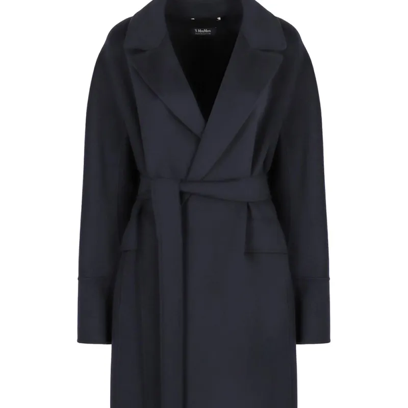 'S MAX MARA Belted Long Sleeved Coat-3
