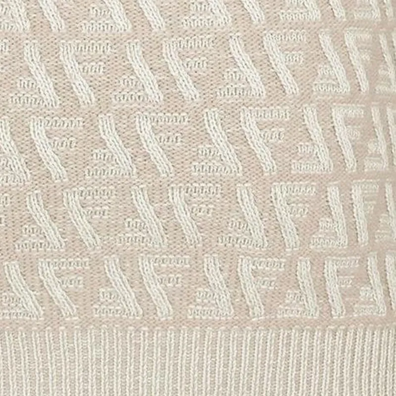 FENDI Logo Intarsia Knit Skirt-4