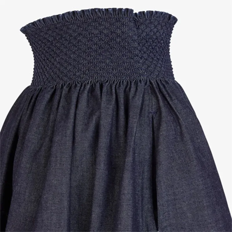FENDI Denim Short Skirts Women's Blue-3