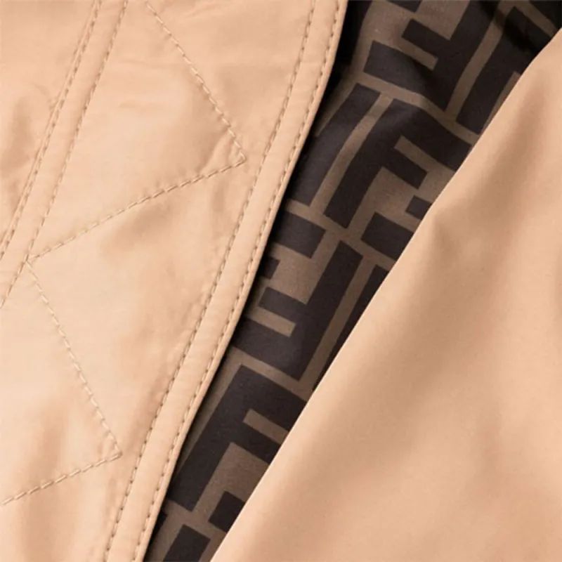 FENDI Trench Coats Women's Khaki-3