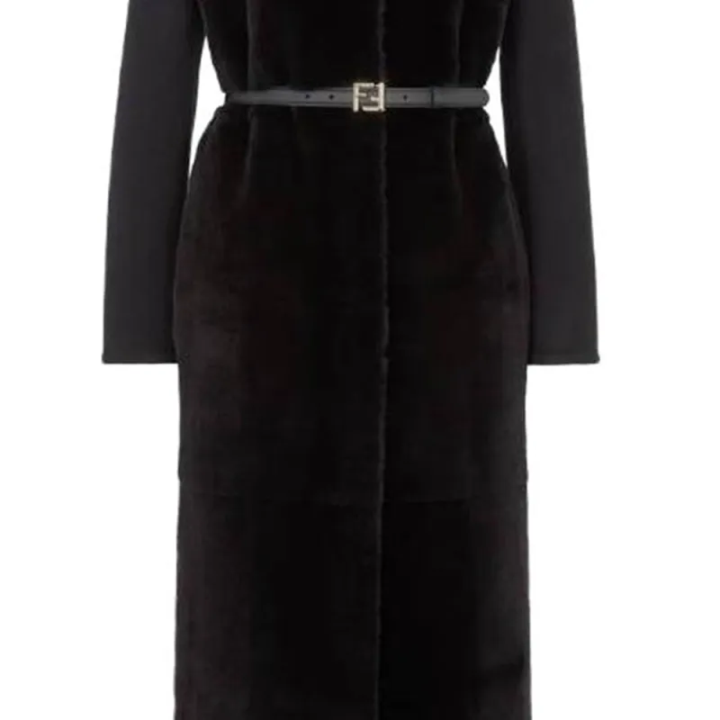 FENDI Coats Women's Black-4