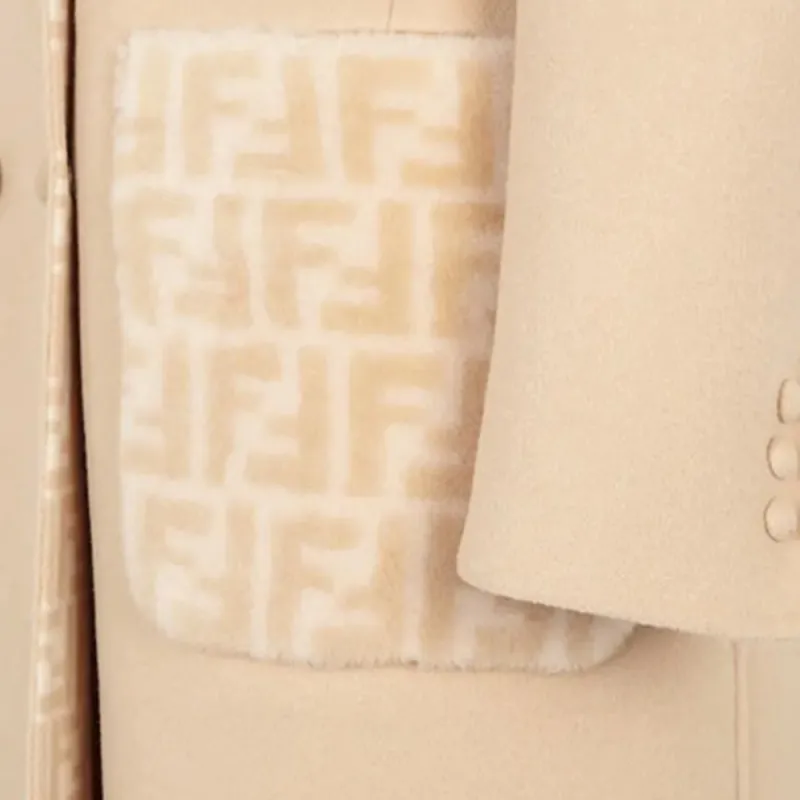 FENDI Coats Women's Beige-3