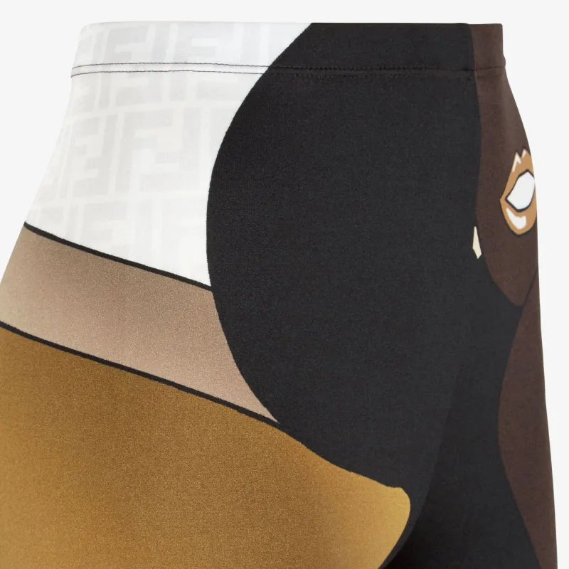 FENDI Leggings Women's Multicolor-4