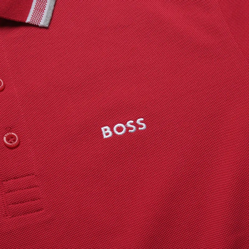 HUGO BOSS Polo Shirts Men Red-4