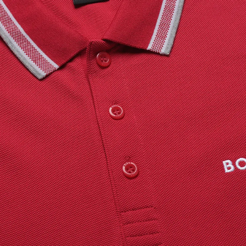 HUGO BOSS Polo Shirts Men Red-3