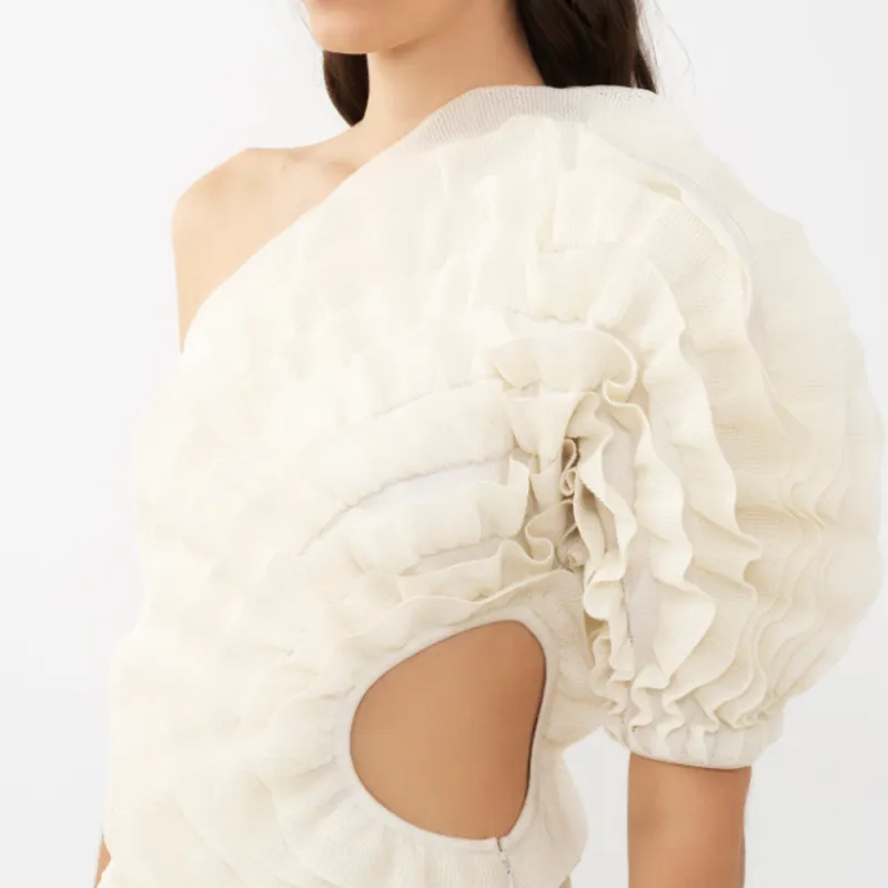 Chloé Ruffled Asymmetric Maxi Dress-1