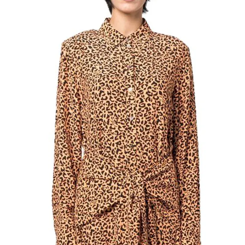 KARL LAGERFELD / Karl Lagerfeld Jeans Leopard print Tie waist Shirtdress-4