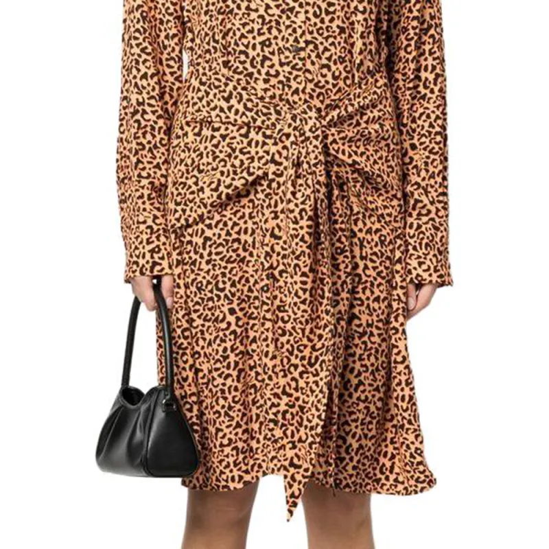 KARL LAGERFELD / Karl Lagerfeld Jeans Leopard print Tie waist Shirtdress-5