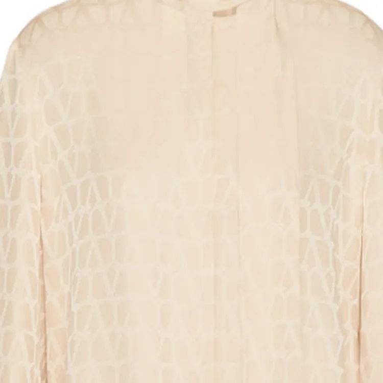 Valentino Toile Iconographe Jacquard Long-Sleeved Blouse-5