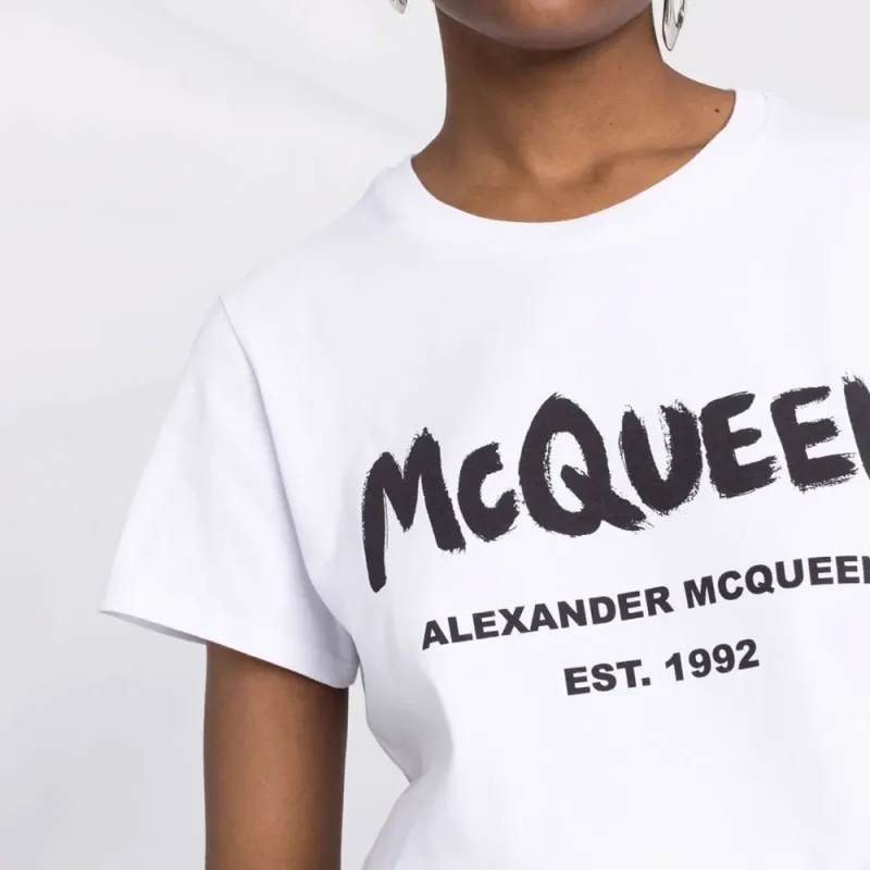 Alexander McQueen Logo Printed Crewneck T-Shirt-5