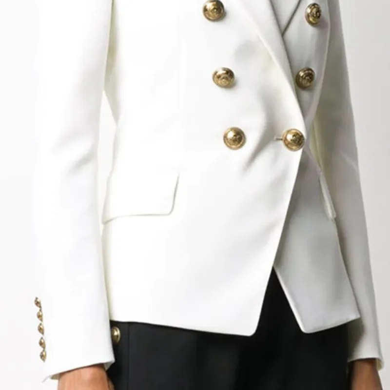 BALMAIN Double breasted Leather Blazer-4