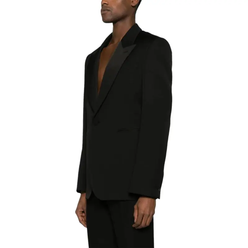 Alexander McQueen Business Suits Coats Men's Black-3