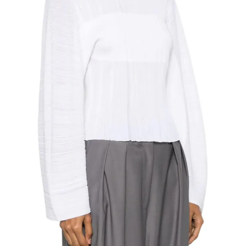 Stella McCartney Fine knit Plissé effect Top-5