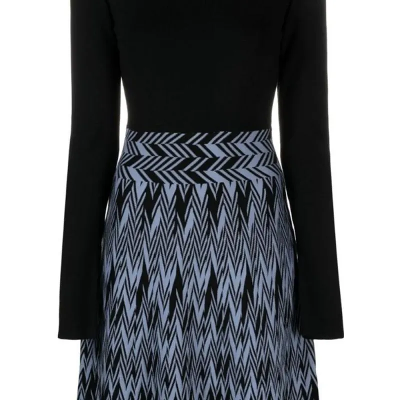 EMPORIO ARMANI Long Sleeved Dresses Women's Black-4