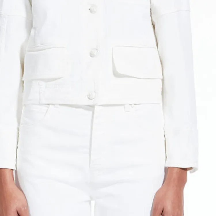 MaxMara Denim Jackets Women's White-5