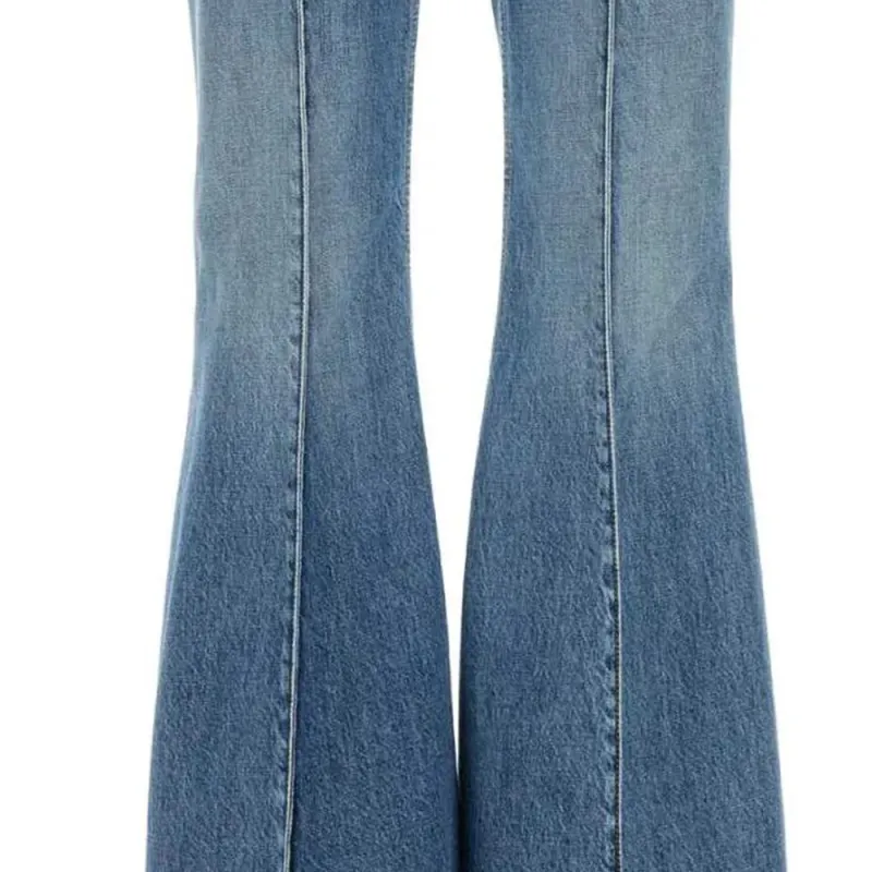 Bottega Veneta Cropped Kick Flare Leg Denim 'Mid Blue'-2