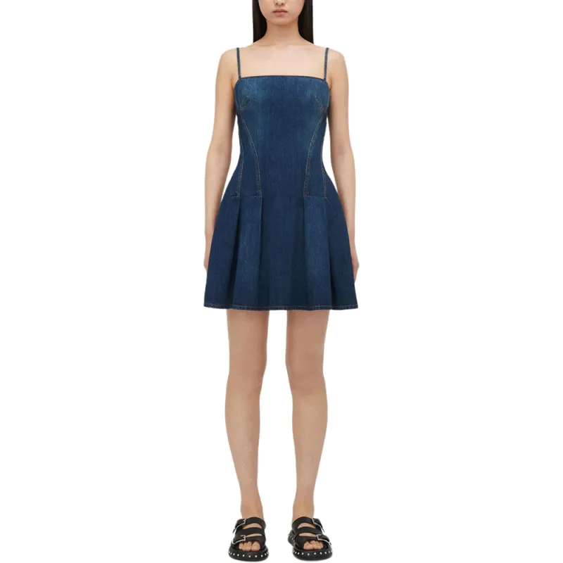 Alexander McQueen Flared Denim Dress-1