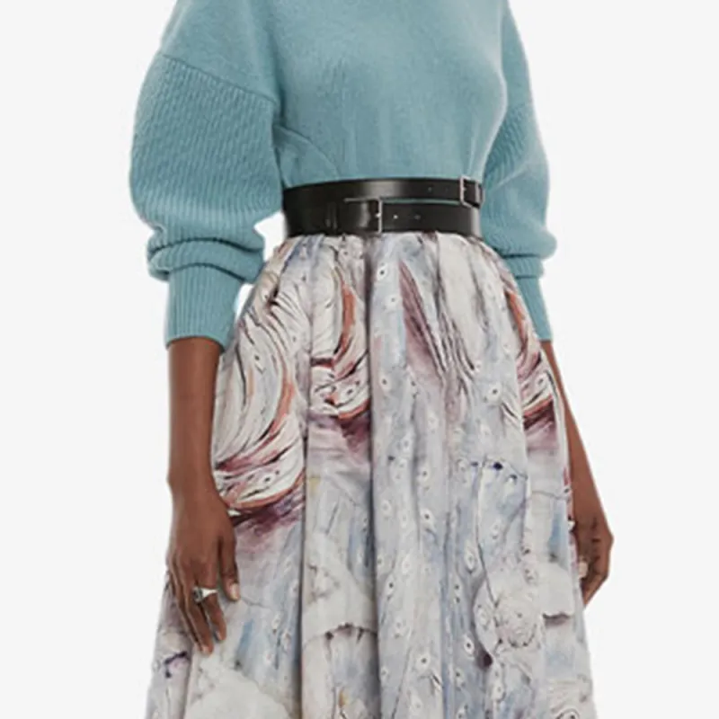 Alexander McQueen Sweaters Women's Light Blue - POIZON