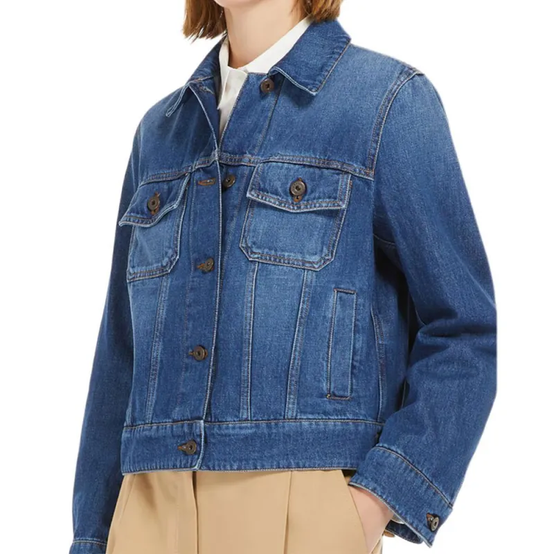 WEEKEND MaxMara SS25 Denim Jacket Women's Dark Blue-4