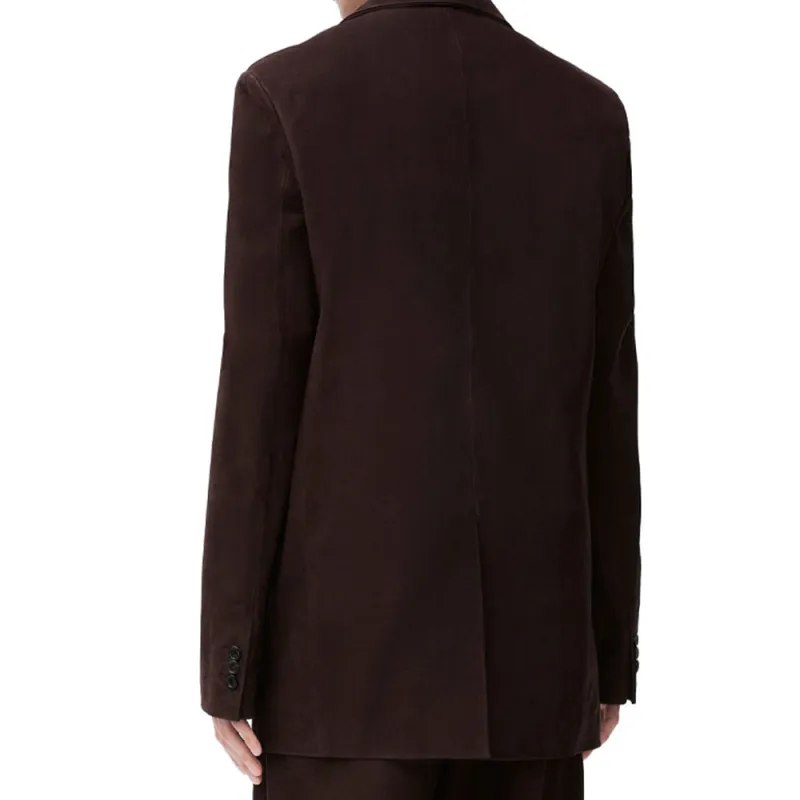 LOEWE SS25 Leather Jacket Men's Brown-3
