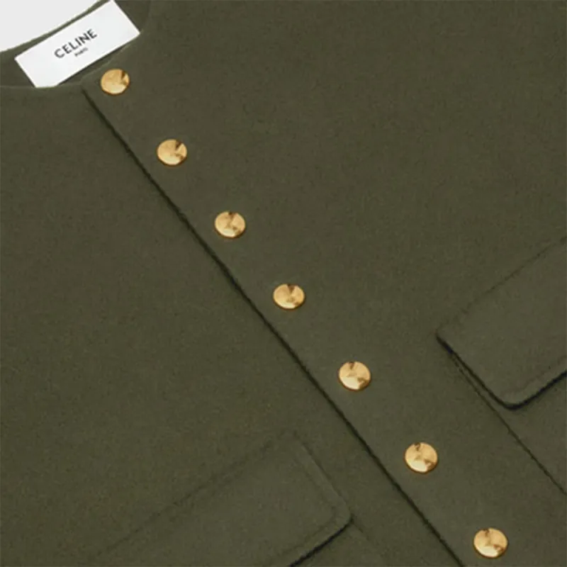 CELINE FW21 Fitted Sweater Women's Forest Green-3
