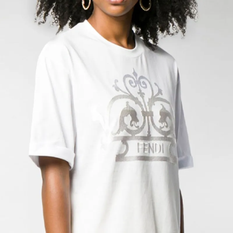FENDI T Shirts Women's White-4