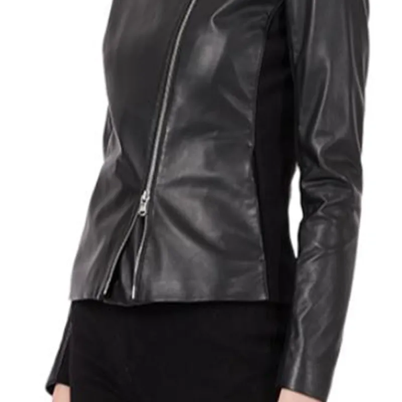 EMPORIO ARMANI Zipped Biker Jacket-4