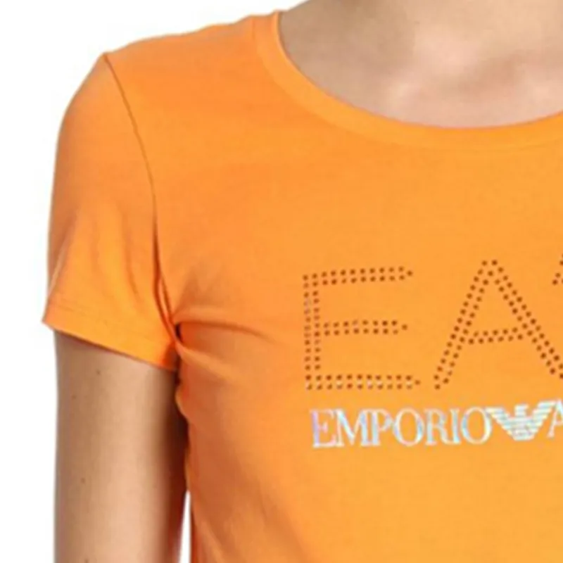 EMPORIO ARMANI EA7 T Shirts Women's Yellow-4