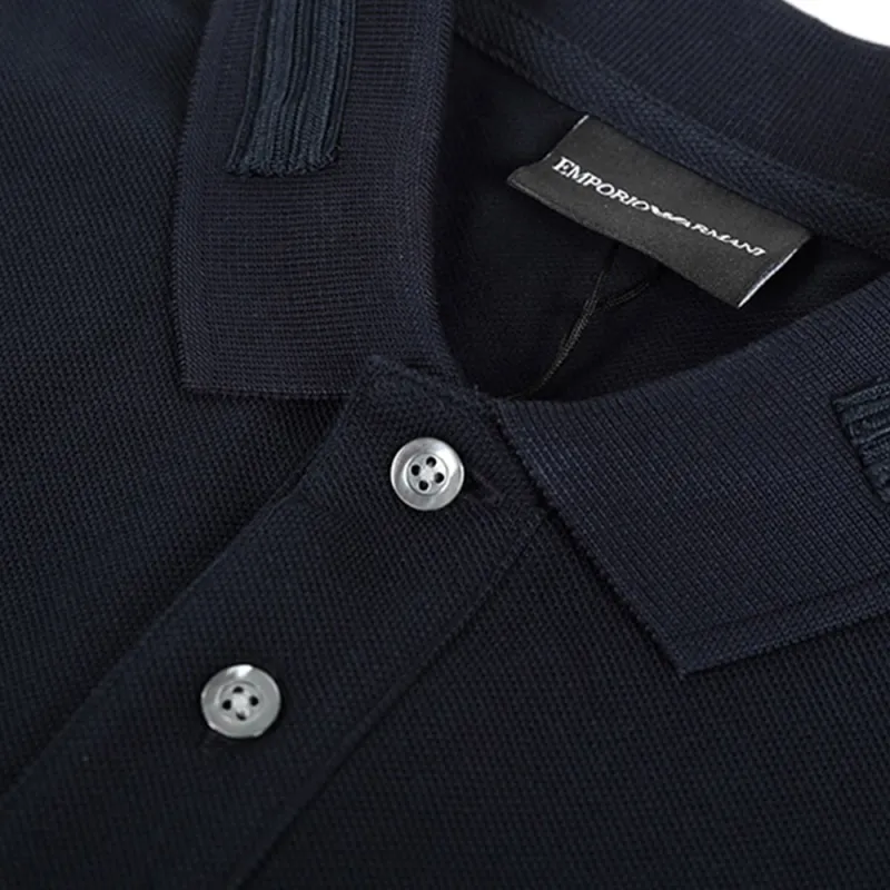 EMPORIO ARMANI Polo Shirts Men Night Blue-4