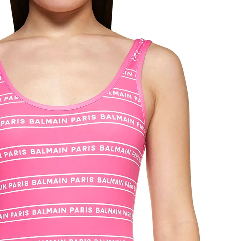 BALMAIN One-piece Swimsuit Women's Pink-4